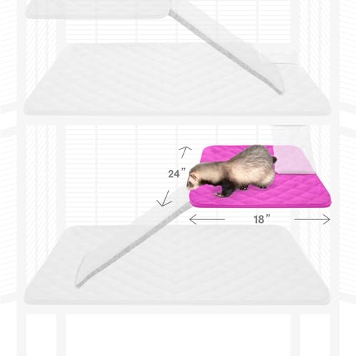 Fitted Fleece Shelf Liner for Critter Nation Cage (Pink / Shelf Liner)