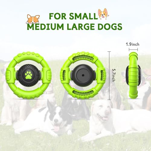 Dog Toys for Aggressive Chewers Large Medium Small Breed Indestructible (Grass Green / Medium)