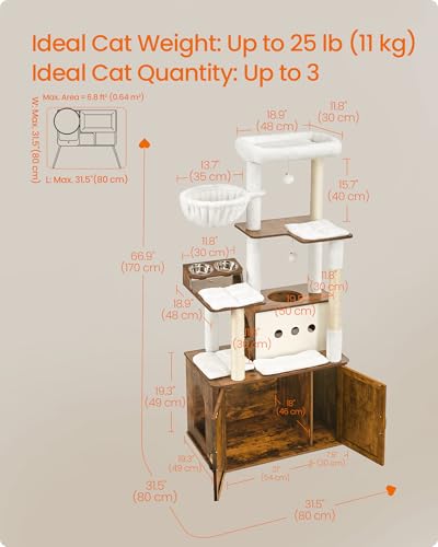 Cat Tree 66.9 (Rustic Brown)