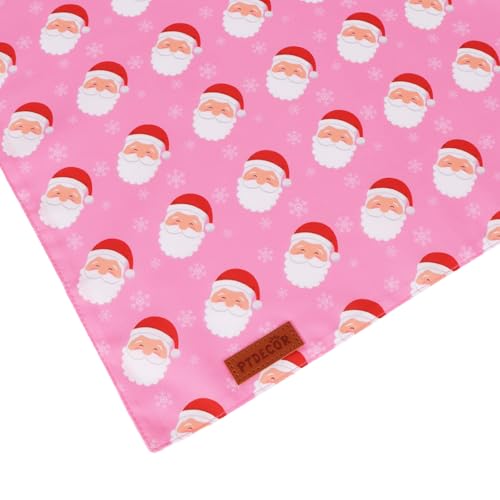 Pink Christmas Dog Bandana (Large / Christmas-2)