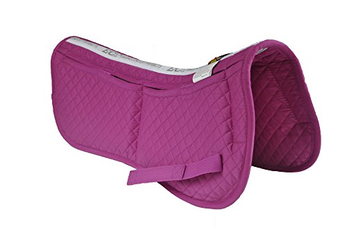 Adjustable Shock Absorbing Memory Foam Half Saddle Pad (Rose)