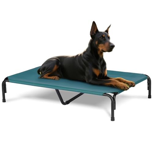 Elevated Dog Bed for Outdoor (Green / 59"L x 37"W x 9"Th)