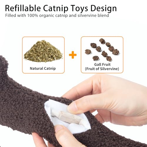 Refillable Catnip Cat Kicker Toy (Dachshund shape catnip toy)