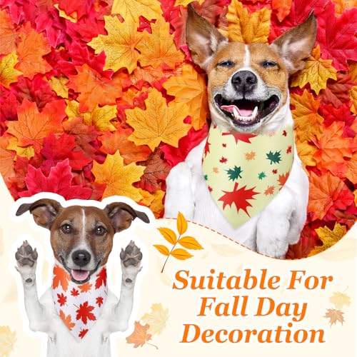 200 Pcs Fall Dog Bandanas Bulk (Orange, Yellow, White / Fall)