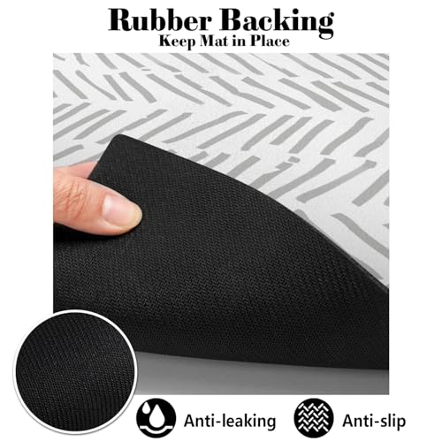 Dog Food Mats for Floors Absorbent (S(12"×20") / 02-White)