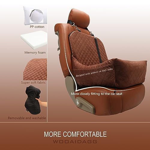 Dog Car Seat for Small Dogs (Brown)