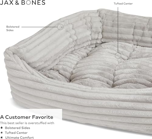 Napper Grey Corduroy Dog Bed w (Large / Luna Grey)