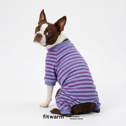 Purple and Violet Striped Dog Pajamas (Small / DarkViolet)