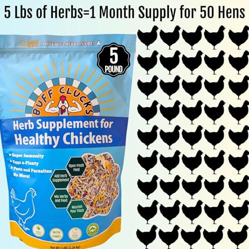 Herbs Supplement for Chicken Food Natural Poultry Feed (5 Pound (Pack of 1))