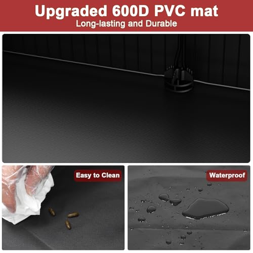 Guinea Pig Cage with Waterproof PVC Bottom Liner & One (14 Panels / Black)