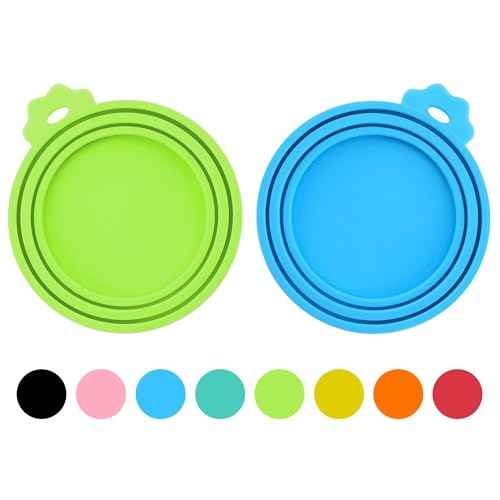 2 Pack Pet Food Can Covers (Green/Blue)