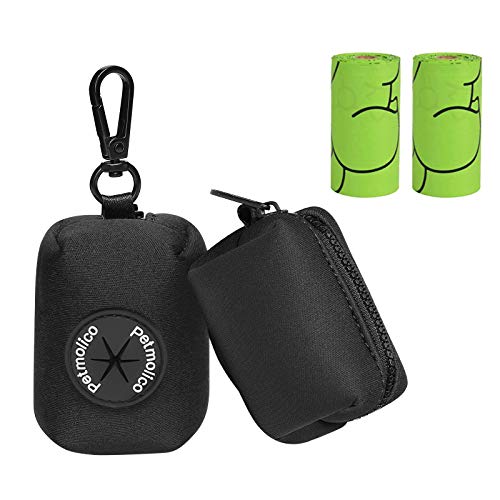 Dog Poop Bag Holder Dispenser 2 Pack (Black)