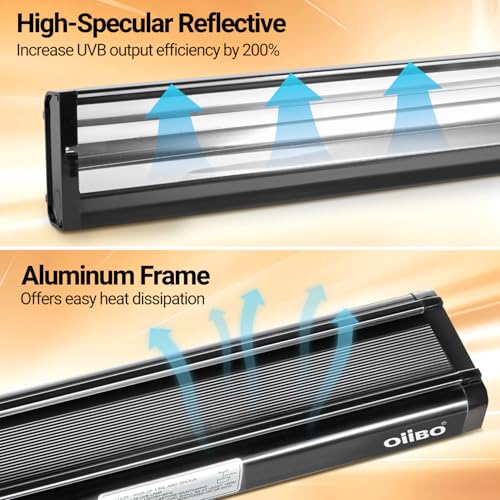 T5 HO Reptile Light Fixture UVB Lighting Combo Kit (39W)