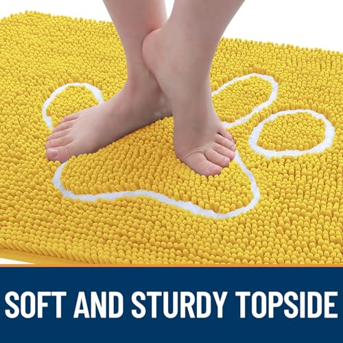 Dog Door Mat for Muddy Paws 36x24 (Yellow / 36" X 24")