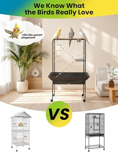 64'' H Inch Birdcage Stand Play Center with Perches and Ladders (64'' H)