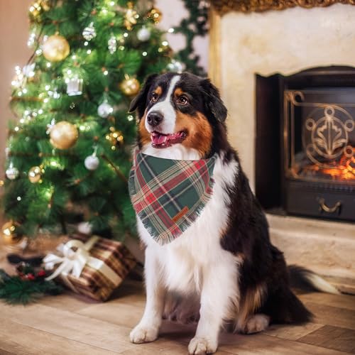 Christmas Dog Bandanas with Tassels Edges (X-Large / Christmas-1)