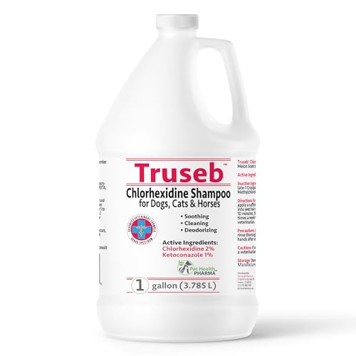 Truseb Chlorhexidine Shampoo for Dogs Cats & Horses with Aloe Vera