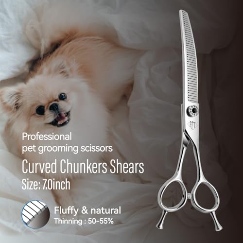 Dog Grooming Scissors (Curved Blender / 7.0 inch)