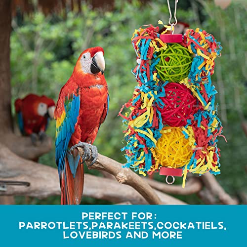 6 Pack Bird Colorful Chewing Toys Parrot Foraging Shredder Toys Shred Hanging Foraging Toys