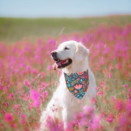 Spring Floral Dog Bandana (X-Large / Flower)