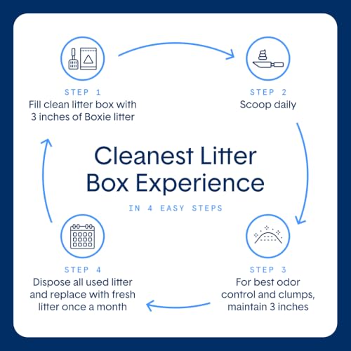 Boxie Premium Unscented Clumping Cat Litter 30+ Day Odor Control 16 lb (16 lb)