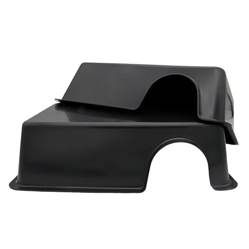 Extra Large Reptile Hide Box Cave (Black / XXL 2 Pcs)