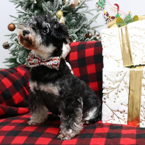 Christmas Dog Bowtie Collar (Large (Pack of 1) / A:Snowman Christmas)
