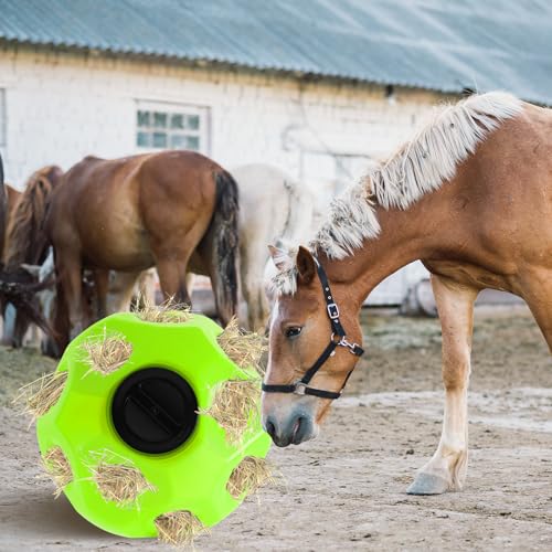 15.75" Extra Large Slow Feed Hay Ball for Horses (Green)