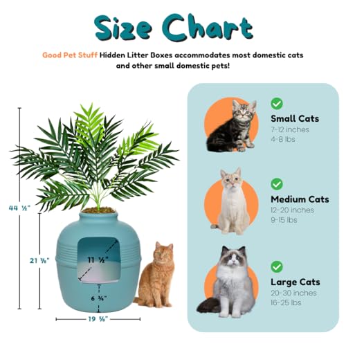 Original Hidden Litter Box Planter (Caribbean Blue)
