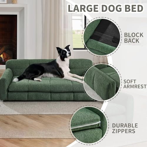 Elevated Dog Couch Bed (51 inch / Emerald Green)