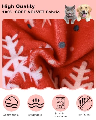 Dinosaur Costume Halloween Christmas Dog Pajamas (Small / Red Snowflakes)