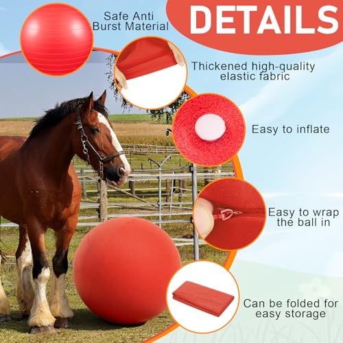 Giant 40 Inch Herding Balls with Ball Cover (Red / 40 Inch / Classic)