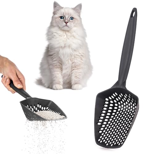 Set of 1 Fine Mesh Cat Litter Scoop with Small Holes (Set of 1 / Black)
