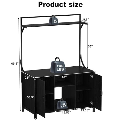 48"x24" Reptile Tank Stand (Black / 48" x 24")