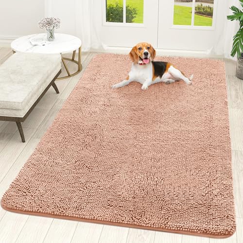 Dog Door Mat for Muddy Paws 70x46 (Peach / 70" X 46")