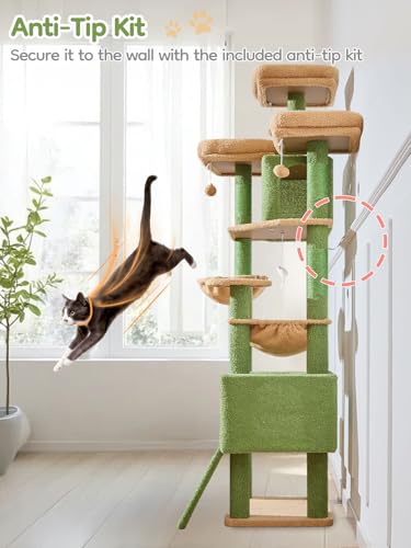 Tall Cat Tree (Cactus / 76 Inches)