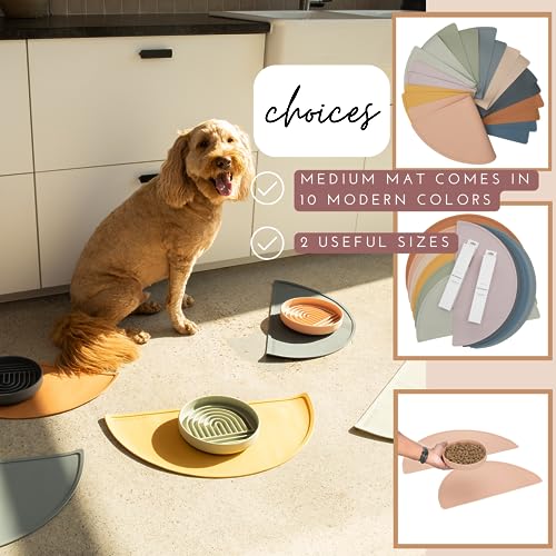 Silicone Dog Food Mat (Honey / Medium)