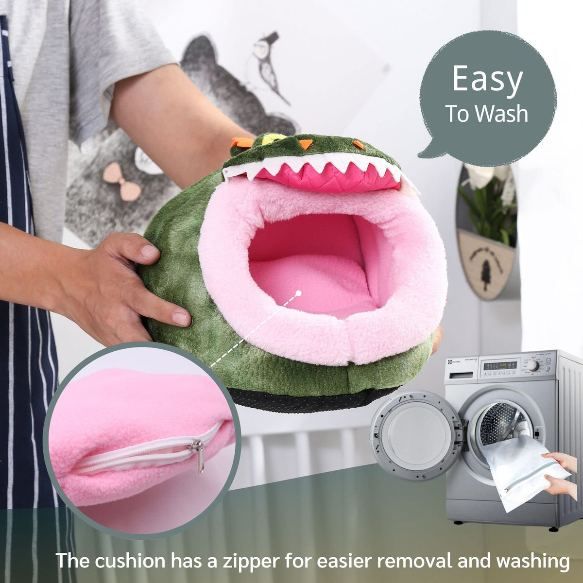 Chinchilla Hideout Bed House Toys and Accessories Cage Cave Cute Cube Cup Hide for Bearded Dragon Ferret (L / 3-Crocodile)