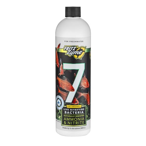 FritzZyme 7 Live Nitrifying Bacteria Naturally Removes Amonia & Nitrite for Freshwater Fish (16 oz)
