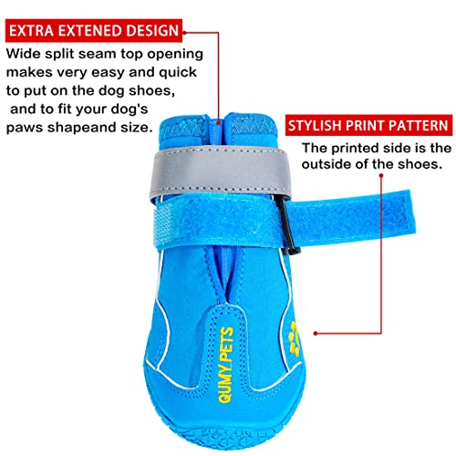 Dog Shoes for Hot Pavement (Size 7: 2.8''x3.2"(W*L) (Pack of 4))