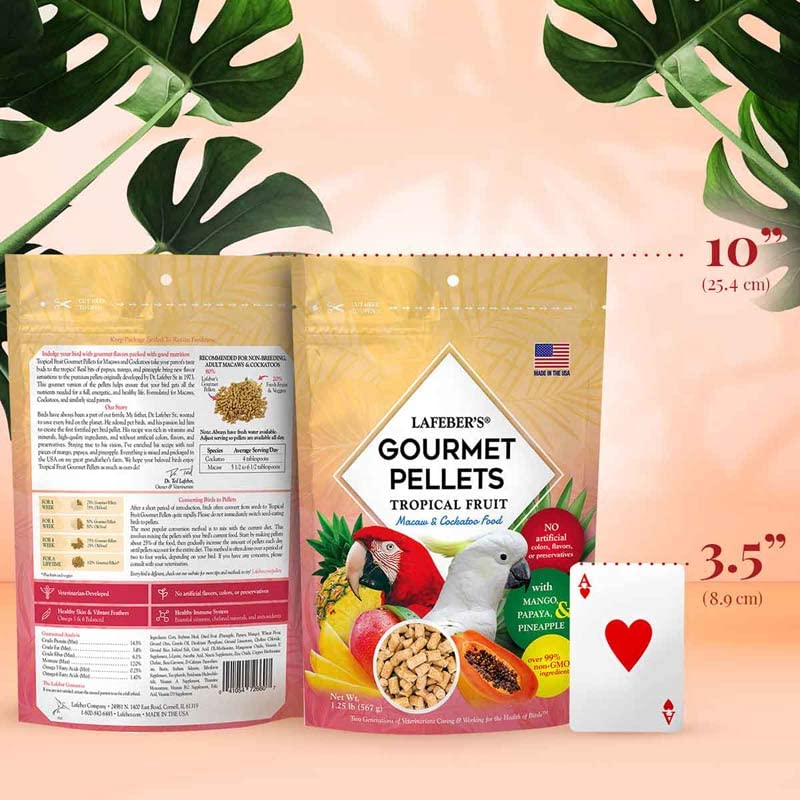 Tropical Fruit Gourmet Pellets for Macaws (1.25 Pound (Pack of 2))