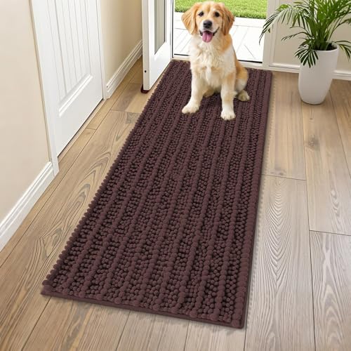 Dog Door Mat for Muddy Paws 59x20 (Layered-Brown / 59"X20")