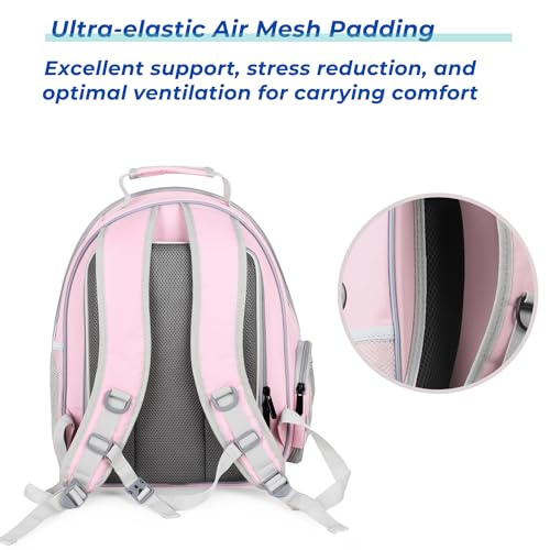 Expandable Bubble Cat Carrier Backpack (Dual Expandable-Pink)