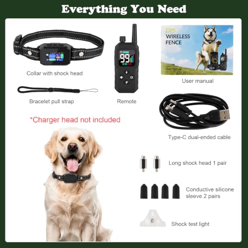 GPS Wireless Dog Collar Fence System & Training Collar
