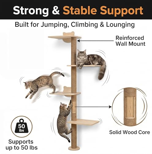 Wall Mounted Cat Tree (wood)