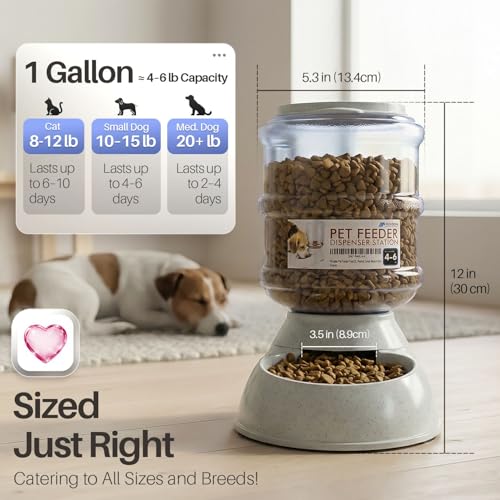 Gravity Pet Feeder (4-6 lb Feeder (1 Gallon) / Feeder)