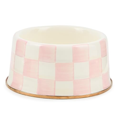 Enamel Pet Dish (Rosy Check / Medium)