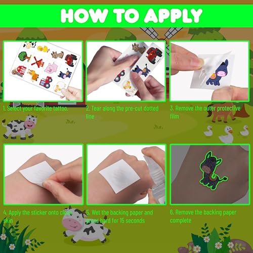 96 PCS Farm Barnyard Animal Glow In The Dark Pre (Luminous)