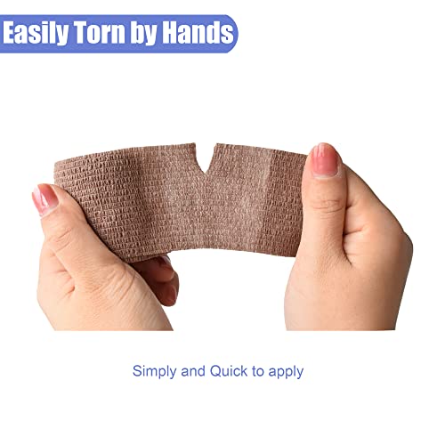 2 Inches Self Adhesive Bandage Wrap Cohesive Wrap (2 Inch / Brown)