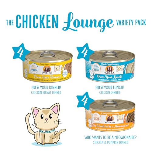 Wet Cat Food The Chicken Lounge Paté Variety Pack (5.5 Ounce (Pack of 12))